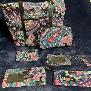 Vera Bradley Purse Set 7 Pc
